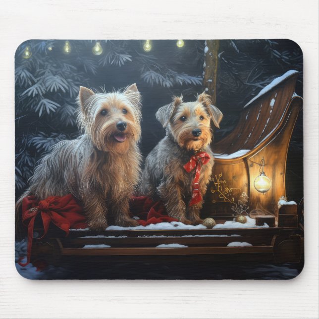 Australian Terrier Snowy Sleigh juldeeller Musmatta (Framsidan)