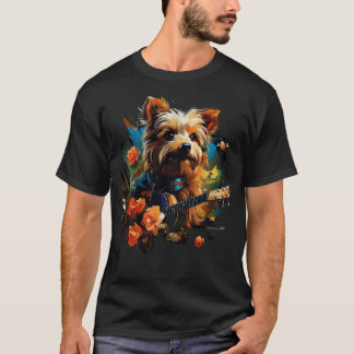 Australian Terrier Speling Guitar T Shirt