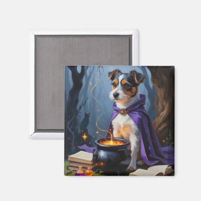 Australian Terrier Whimsical Halloween Painting Magnet (Front/Back)