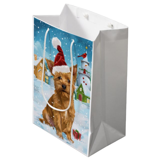 Australian Terrier Winter Wonderland jul (Framsidan Vinklad)
