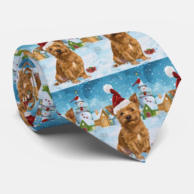 Australian Terrier Winter Wonderland jul Slips (Rullad)