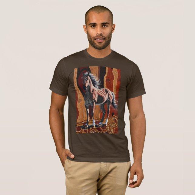 Australian Vild Brumby T Shirt (Hel framsida)