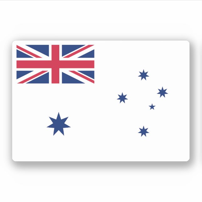 Australian White Ensign Klistermärken (Framsida)