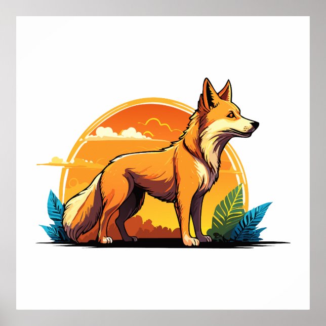Australian wild dog dingo poster (Framsidan)