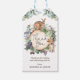 Australian Wildlife Animals Rustic Greenery Shower Presentetikett