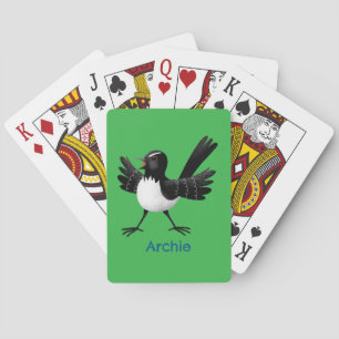 Australian Willie Wagtail tecknad personlig Casinokort