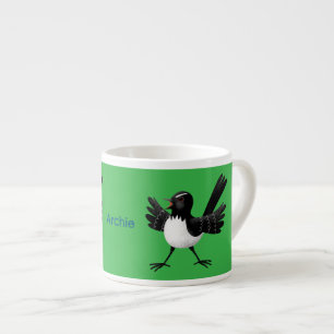 Australian Willie Wagtail tecknad personlig Espressomugg