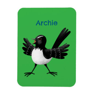 Australian Willie Wagtail tecknad personlig Magnet