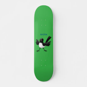 Australian Willie Wagtail tecknad personlig Mini Skateboard Bräda 18,5 Cm