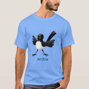 Australian Willie Wagtail tecknad personlig T Shirt