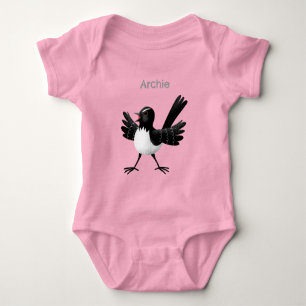 Australian Willie Wagtail tecknad personlig T Shirt