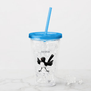 Australian Willie Wagtail tecknad personlig Take Away Mugg