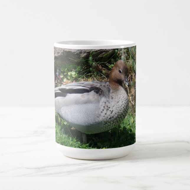 Australian Wood Duck in Tranquil Garden Kaffemugg (Center)