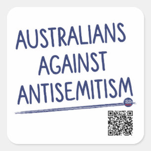 Australianer mot antisemitism - Sticker Lakan Fyrkantigt Klistermärke