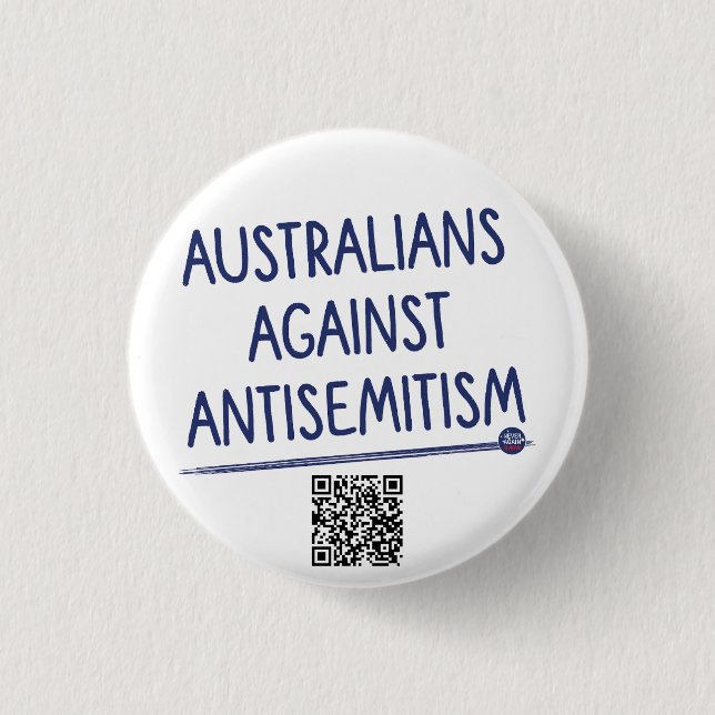 Australianer mot antisemitism - stift/knapp knapp (Framsida)