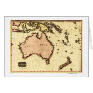 AustraliaPanoramic MapAustralia Hälsningskort