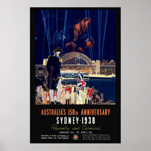 Australien 150-årsdagen Vintage affisch 1938