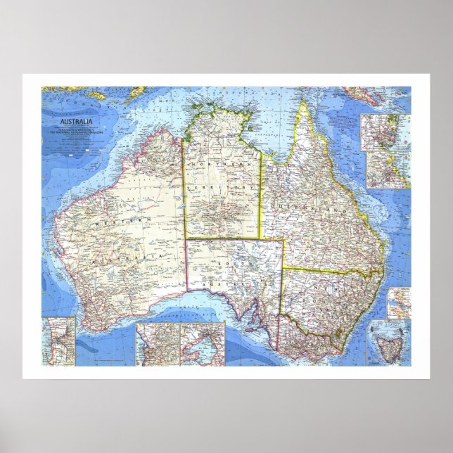 " Australien: 1963, närmare KARTA ... Poster (Framsidan)
