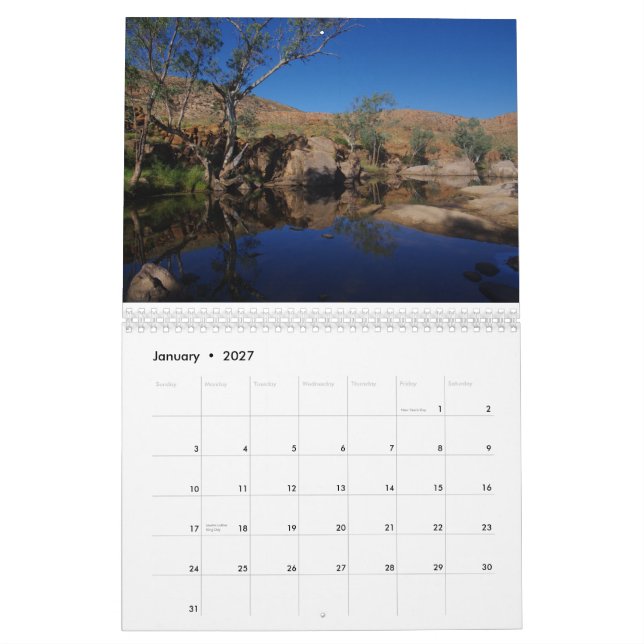 Australien 2012 kalender (Jan 2027)
