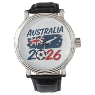 Australien 2026 Fotboll Fan Design Flaggfärger Armbandsur