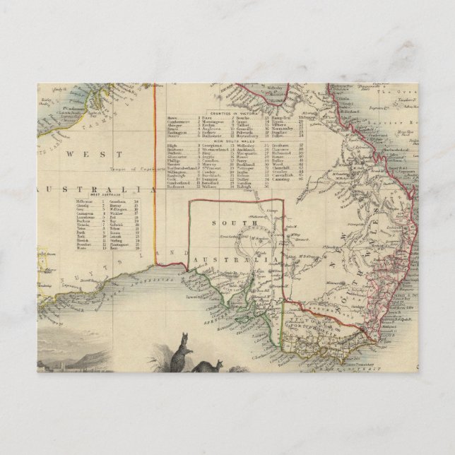 Australien 5 vykort (Framsida)