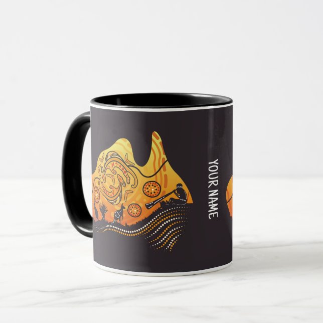 Australien Aboriginal Art Mugg (Framsida vänster)