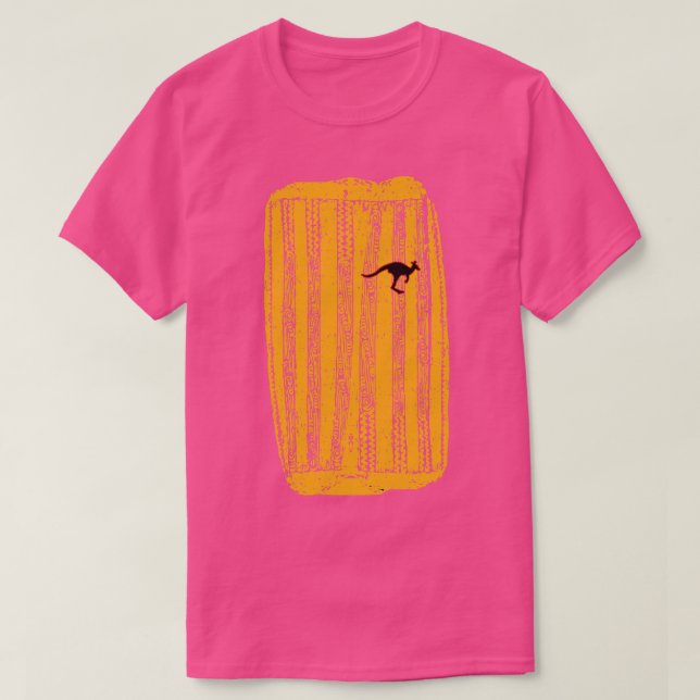 Australien Aboriginal Drum Kangaroo Mönster T Shirt (Design framsida)