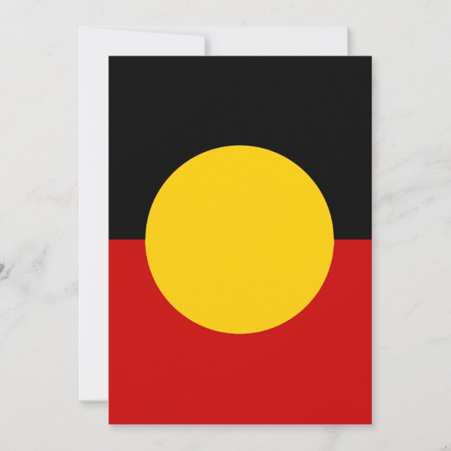 Australien Aboriginal Flagga Inbjudningar (Framsida)
