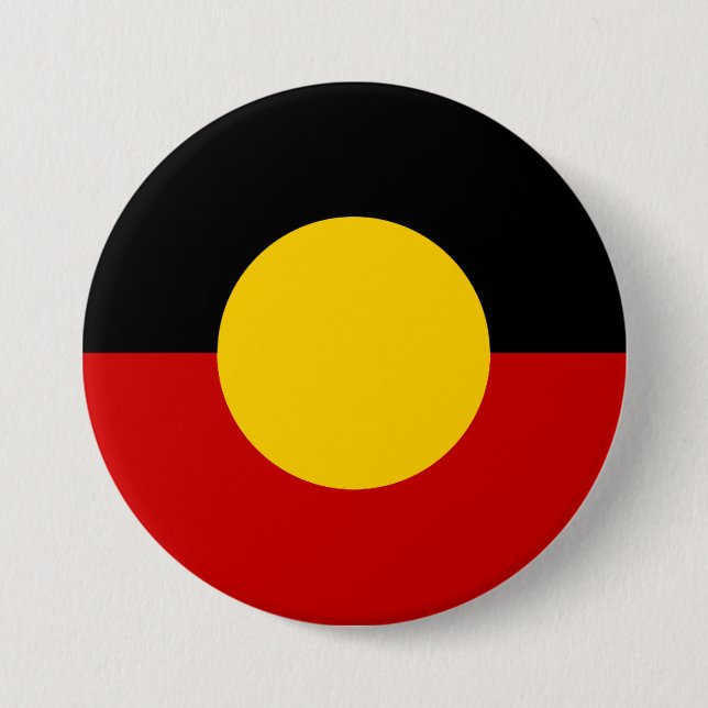 Australien Aboriginal Flagga Knapp (Framsida)