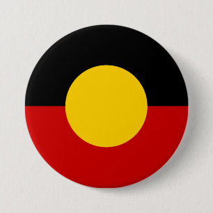 Australien Aboriginal Flagga Knapp