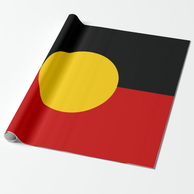 Australien Aboriginal Flagga Presentpapper (Utrullad)