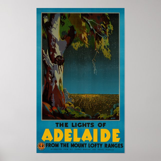 Australien Adelaide Restated Vintage resor Poster (Framsidan)