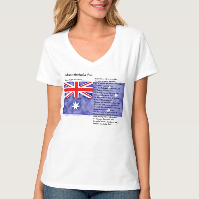 Australien - Advance Australia Fair T Shirt (Framsida)