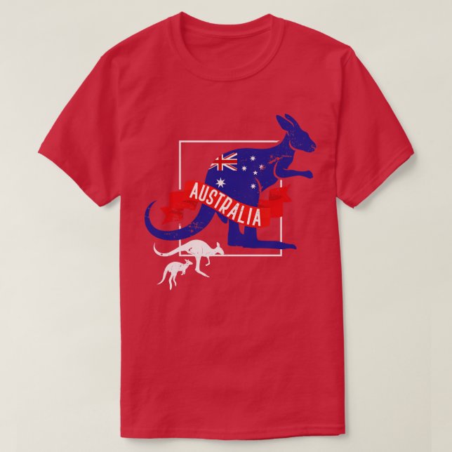 Australien Älskare Gift Animal Kangaroo T Shirt (Design framsida)