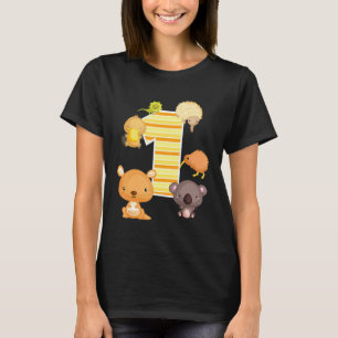 Australien Animals 1:a födelsedagen Kangaroo Koala T Shirt