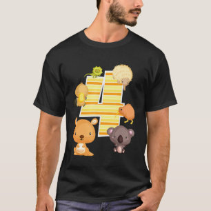 Australien Animals 4e födelsedagen Kangaroo Koala T Shirt