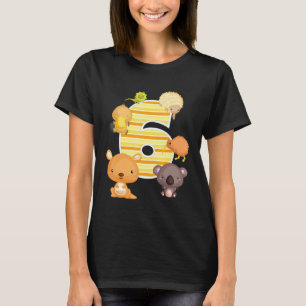 Australien Animals 6e Birthday Kangaroo Koala Plat T Shirt