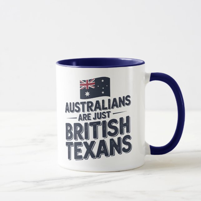 Australien är bara brittiska textilier mugg (Höger)