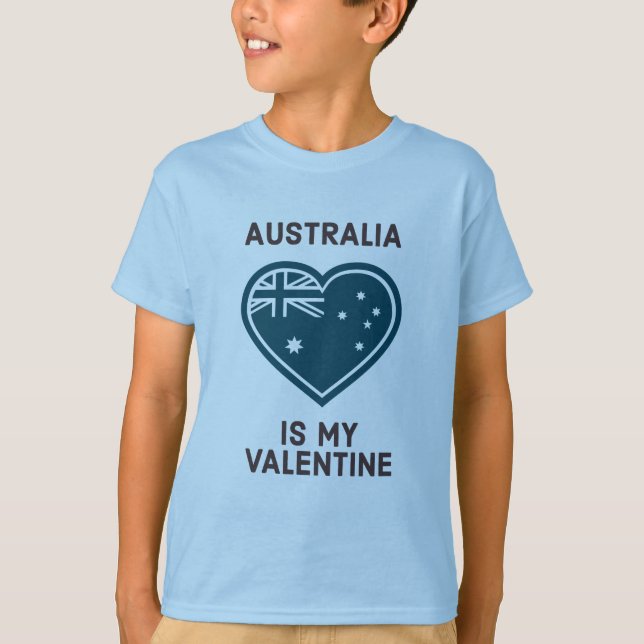 Australien är min Valentine T Shirt (Framsida)
