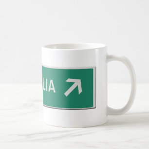 Australien åt det hållet kaffemugg