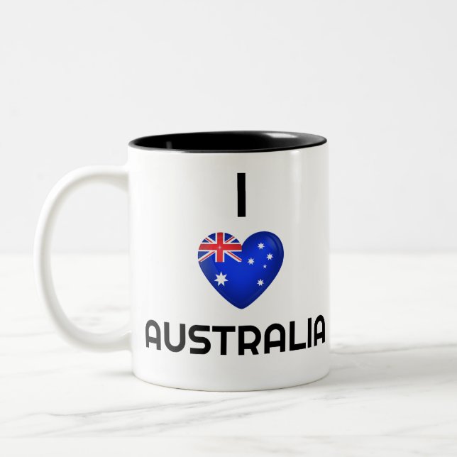 Australien, Australien, Flagga, Australien, land,  Två-Tonad Mugg (Vänster)
