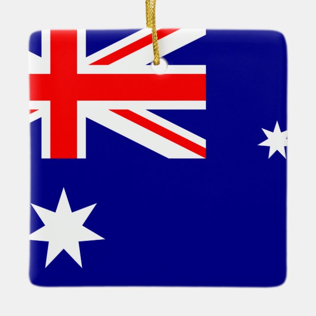 Australien (Australien) Flagga Julgransprydnad Keramik (Framsida)