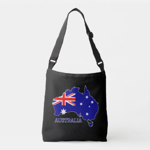 Australien Australien Flagga Karta Travel Axelväska