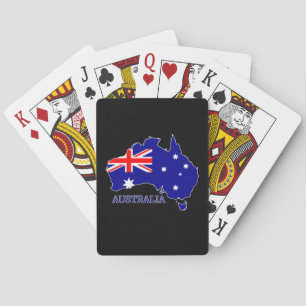 Australien Australien Flagga Karta Travel Casinokort
