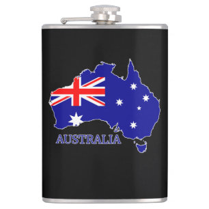 Australien Australien Flagga Karta Travel Fickplunta