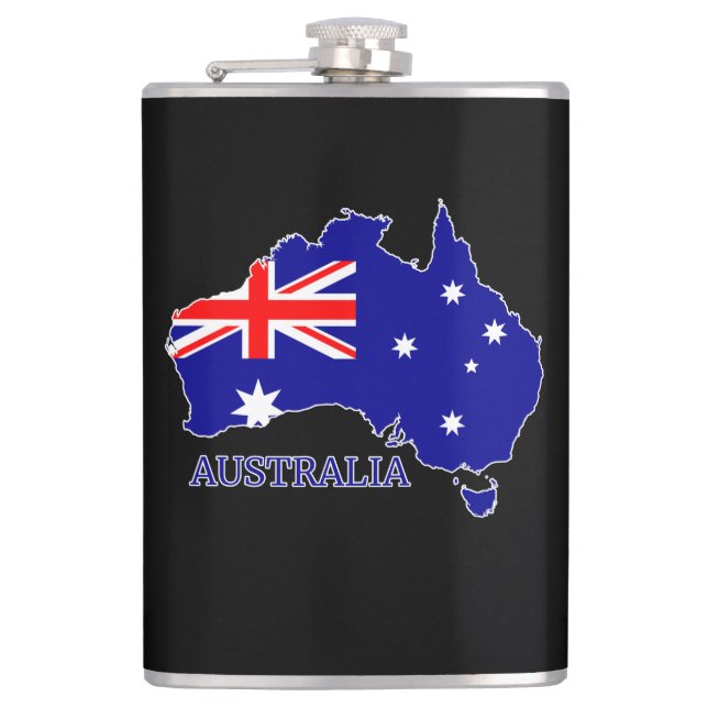 Australien Australien Flagga Karta Travel Fickplunta (Framsidan)