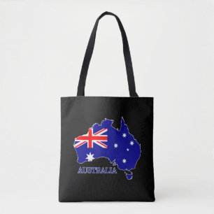 Australien Australien Flagga Karta Travel Tygkasse
