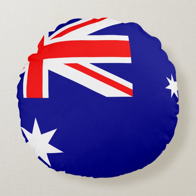 Australien (Australien) Flagga Rund Kudde (Framsidan)