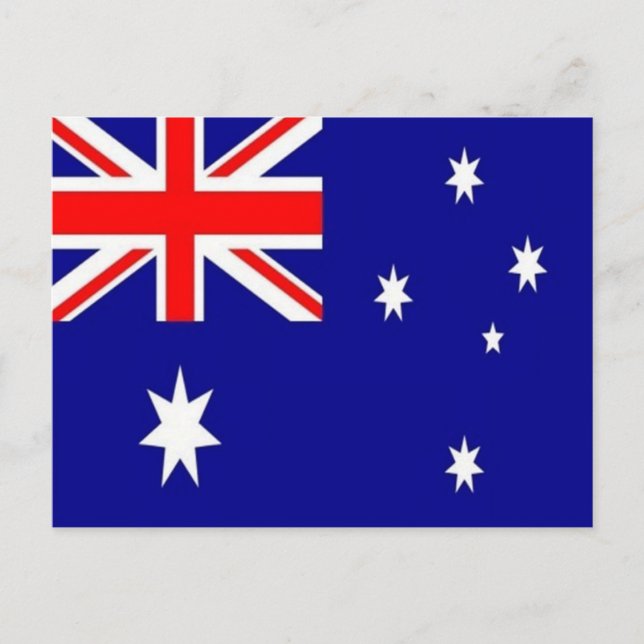 Australien - Australien - Flagga - Vykort (Framsida)