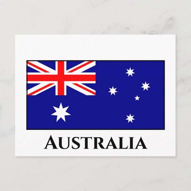 Australien (Australien) Flagga Vykort (Framsida)